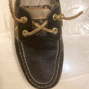 Sperry Black leopard
